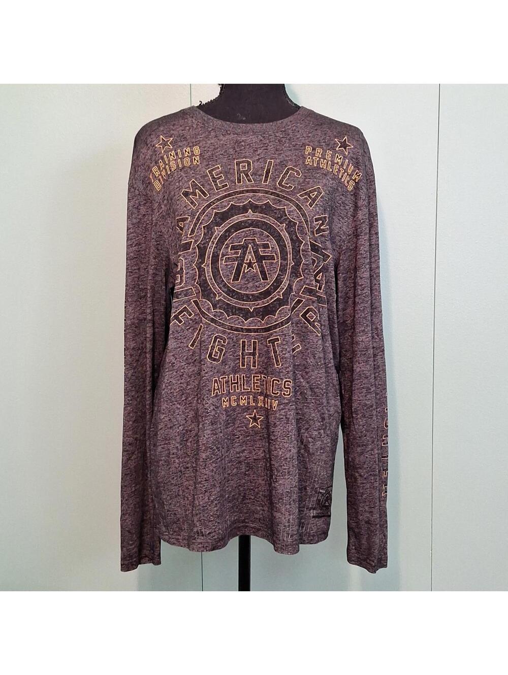 American Fighter Gray Long Sleeve Top Size Large
